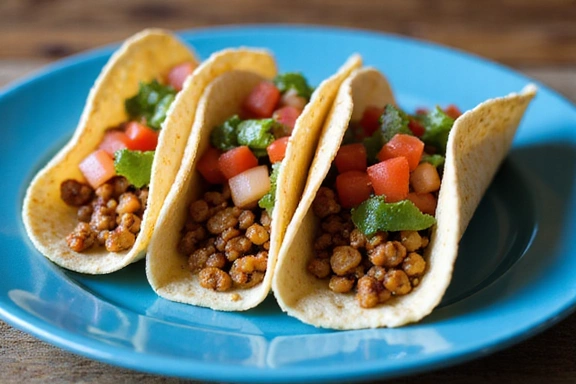 Tacos de Lentejas con Pico de Gallo