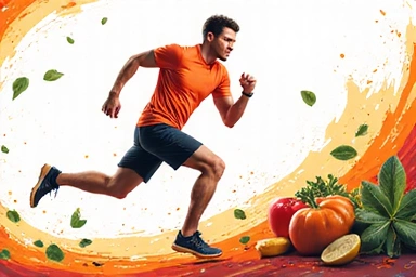 Ilustración de nutrición deportiva